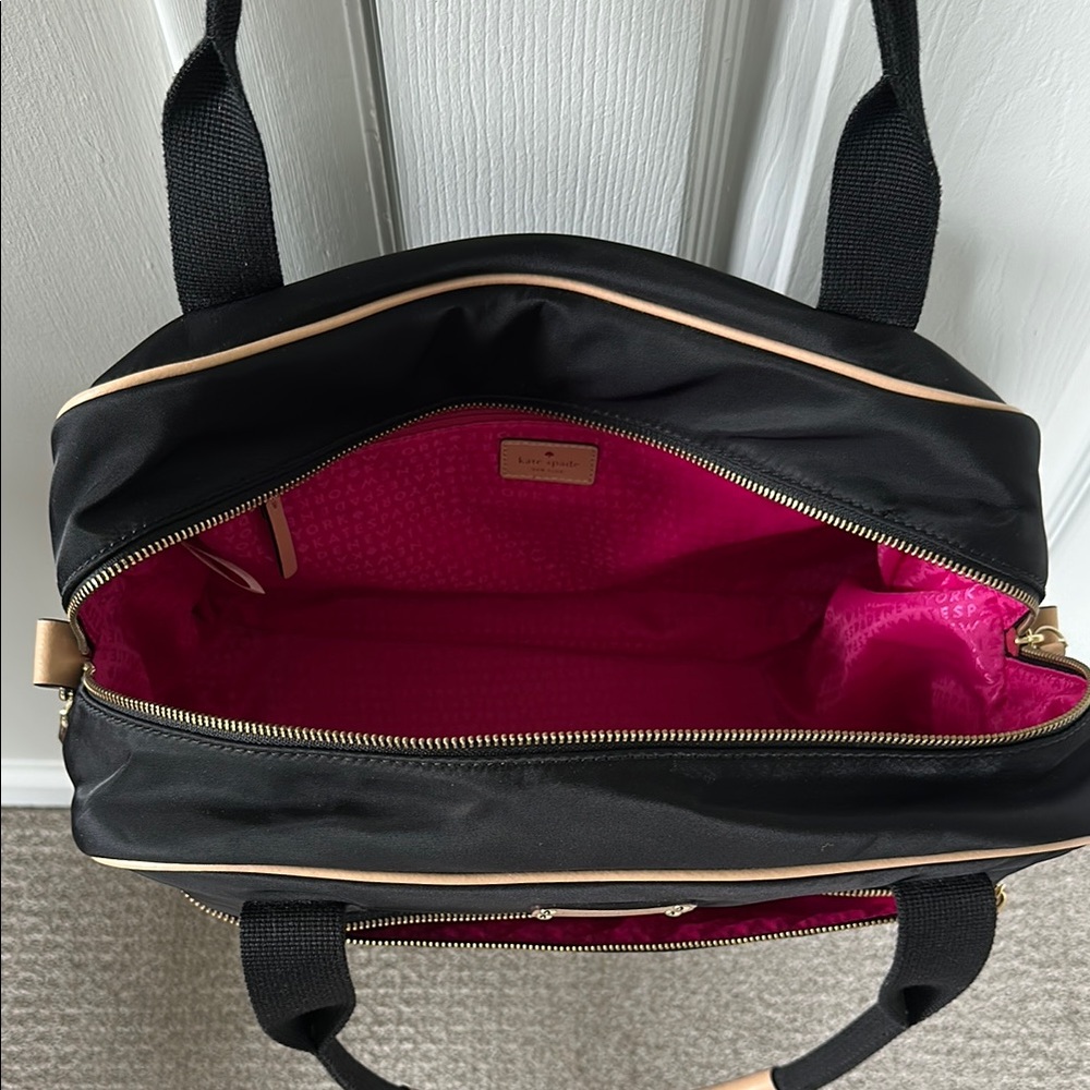 Kate Spade Black and Tan Weekender  Tote Bag - Picture 3 of 4